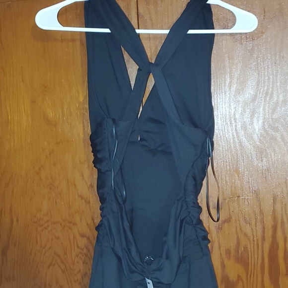 Stretchy V-Neck Little Black Dress - Picture 12 of 12